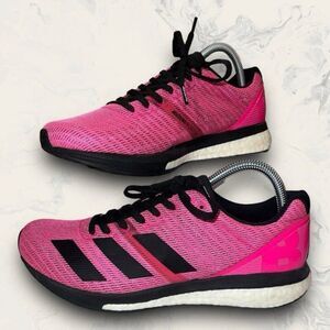 Adidas Adizero Boston 8 Running Shock Pink Black Shoes F34059 Men’s Size 8